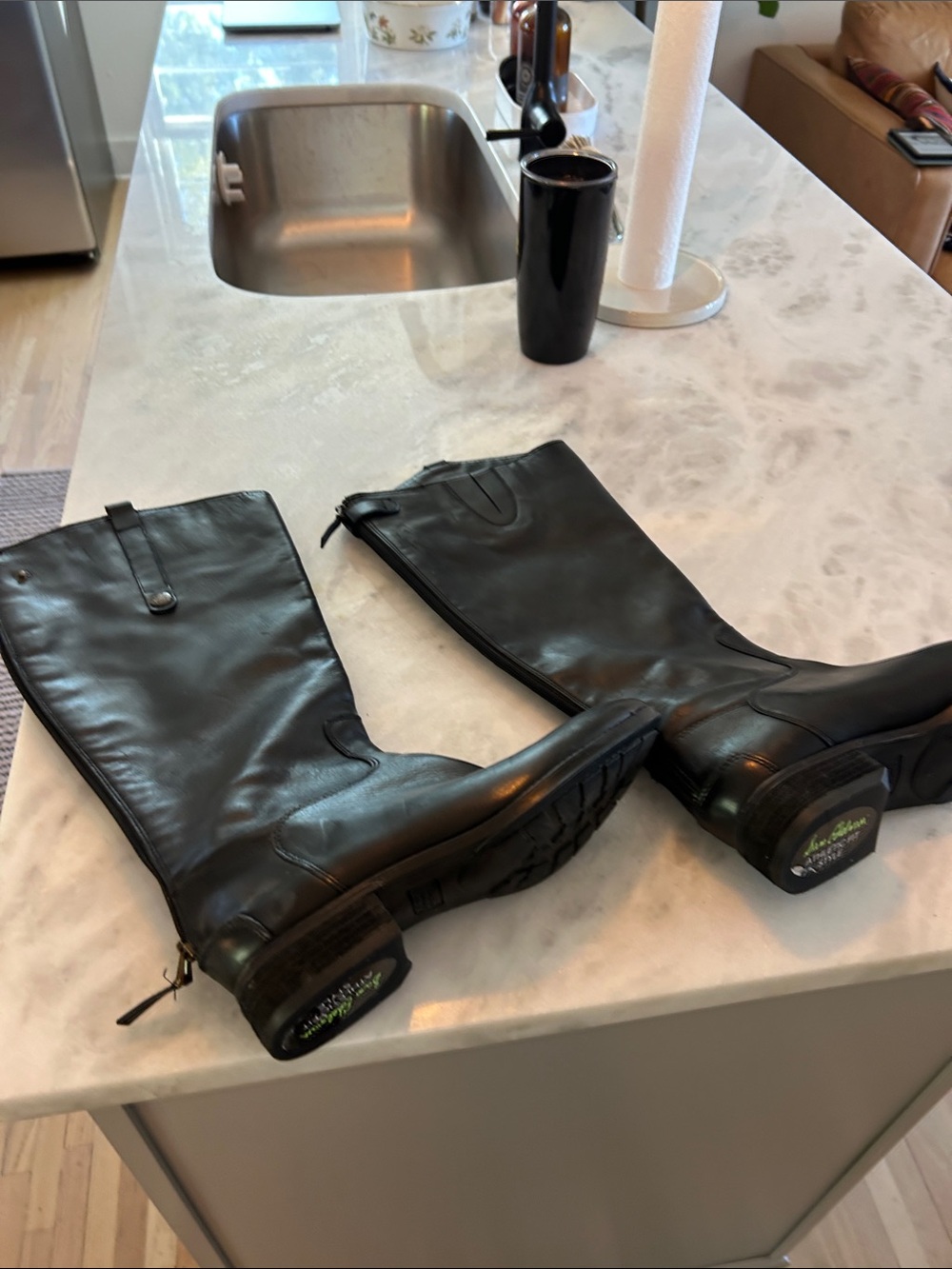 Sam Edelman Black Over-the-Knee Riding Boots - Picture 4 of 4